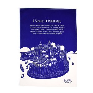 A Summer In Dubrovnik Blue Kitchen Towel