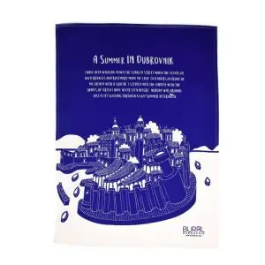 A Summer In Dubrovnik Blue Kitchen Towel