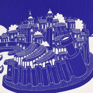 A Summer In Dubrovnik Blue Kitchen Towel - Image 4