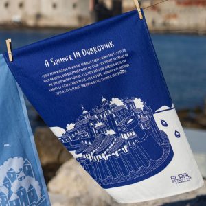 A Summer In Dubrovnik Blue Kitchen Towel - Image 2