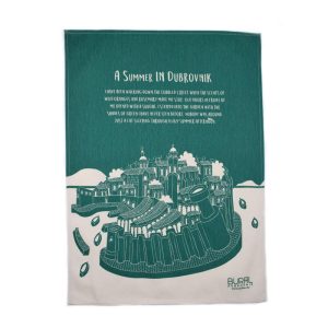 A Summer In Dubrovnik Green Kitchen Towel