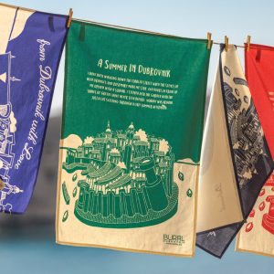 A Summer In Dubrovnik Green Kitchen Towel - Image 3