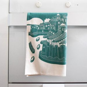 A Summer In Dubrovnik Green Kitchen Towel - Image 2