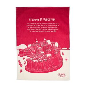 A Summer In Dubrovnik Red Kitchen Towel