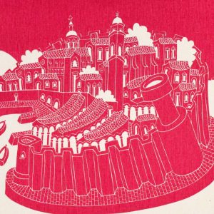 A Summer In Dubrovnik Red Kitchen Towel - Image 3