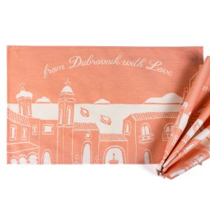 From Dubrovnik With Love Salmon Kitchen Towel - Image 2