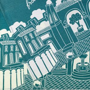 From Dubrovnik With Love Turquoise Kitchen Towel - Slika 3