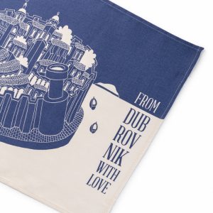 From Dubrovnik With Love Navy Kitchen Towel - Image 4