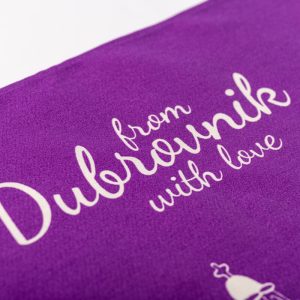 From Dubrovnik With Love Purple Kitchen Towel - Slika 3