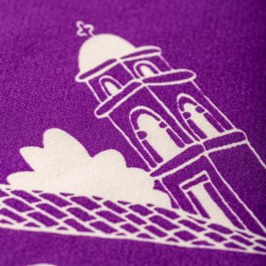 From Dubrovnik With Love Purple Kitchen Towel - Slika 2