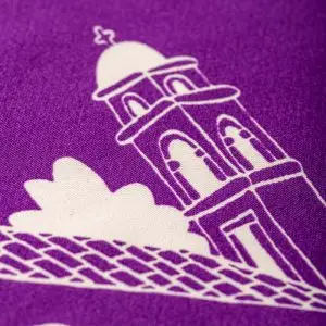 From Dubrovnik With Love Purple Kitchen Towel - Image 2