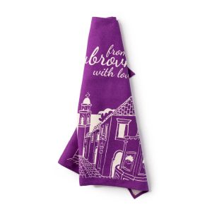 From Dubrovnik With Love Purple Kitchen Towel - Slika 5