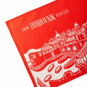 From Dubrovnik With Love Red Kitchen Towel - Image 4