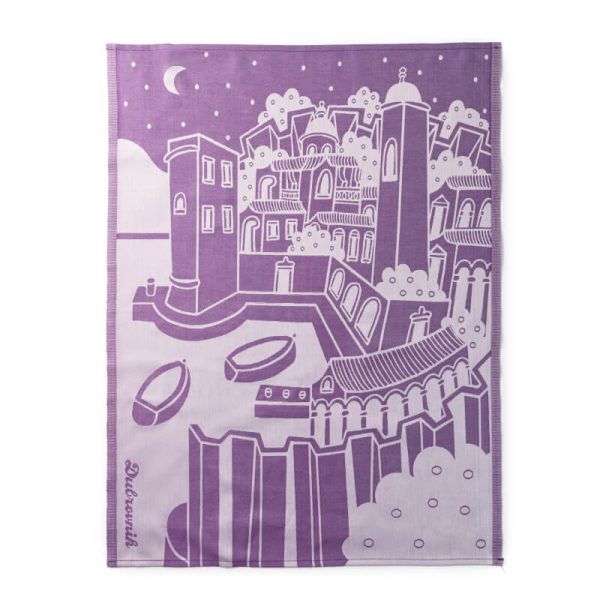 Old Port Purple Kitchen Towel