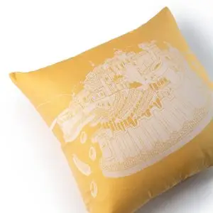 Yellow Pillow Case Dubrovnik - Image 2
