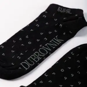 Black Ankle Socks with "Dubrovnik" Lettering - Image 2