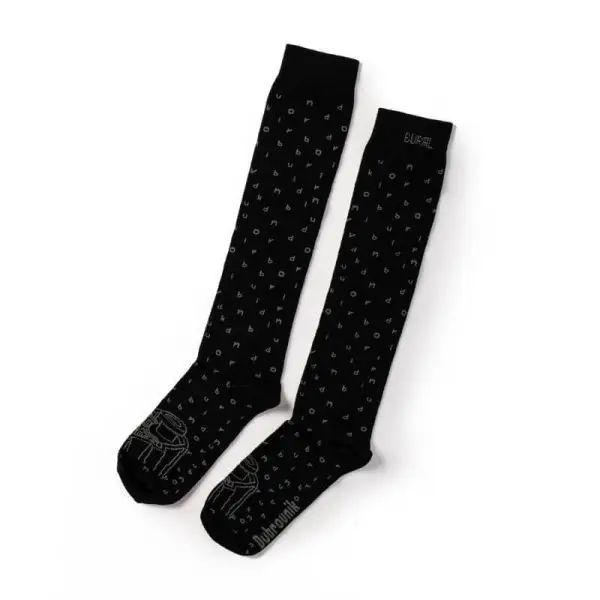 Black Cityscape Knee-High Socks