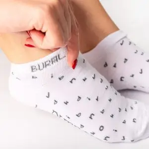 White Ankle Socks with "Dubrovnik" Lettering - Image 3