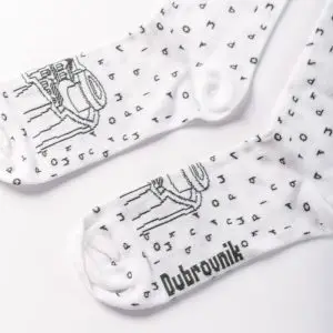 White Cityscape Knee-High Socks - Image 2
