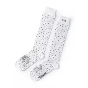 White Cityscape Knee-High Socks