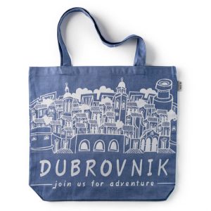 blue tote bag, 100% cotton, medium size , waven cotton