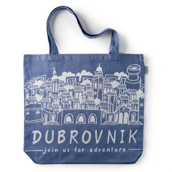 blue tote bag, 100% cotton, medium size , waven cotton