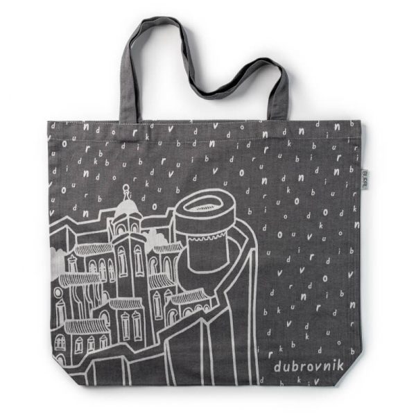 black tote bag, waven cotton, 100% cotton, medium size