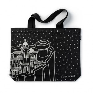Moonlight Words Black Tote Bag