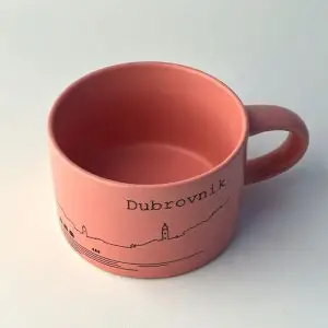 Mug 6oz Macaroon Pink Dubrovnik Souvenir