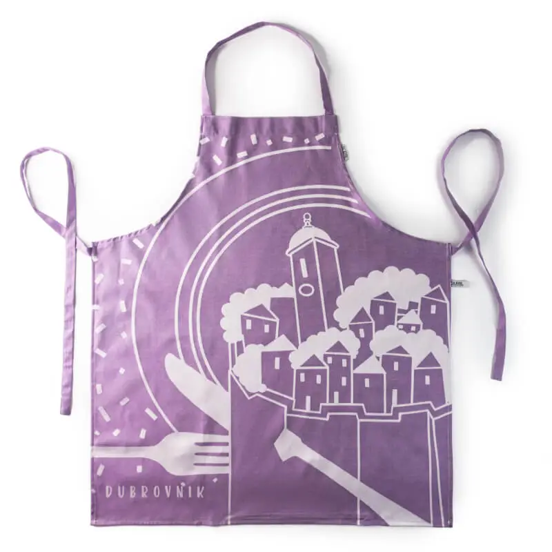 Purple Dubrovnik Cotton Apron