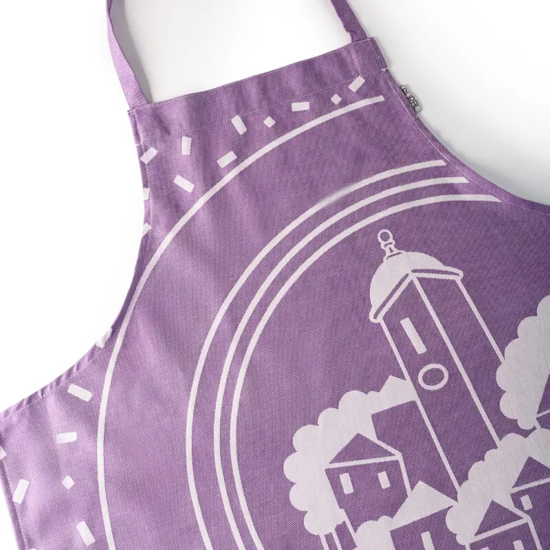 Purple Dubrovnik Cotton Apron - Image 5