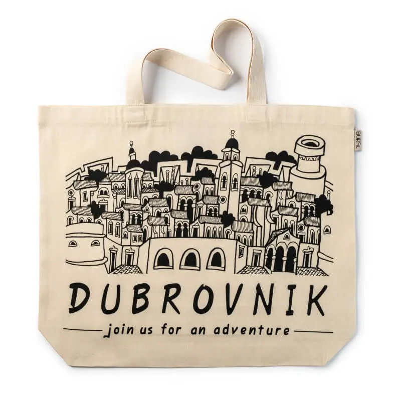 Tote bag “Join Us for Adventure” – Dubrovnik design by BURA